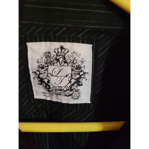 Level 10 Mens Blk 2XL Long Sleeve Button Down Shirt (A12) - Picture 4 of 7